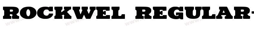 Rockwel Regular字体转换